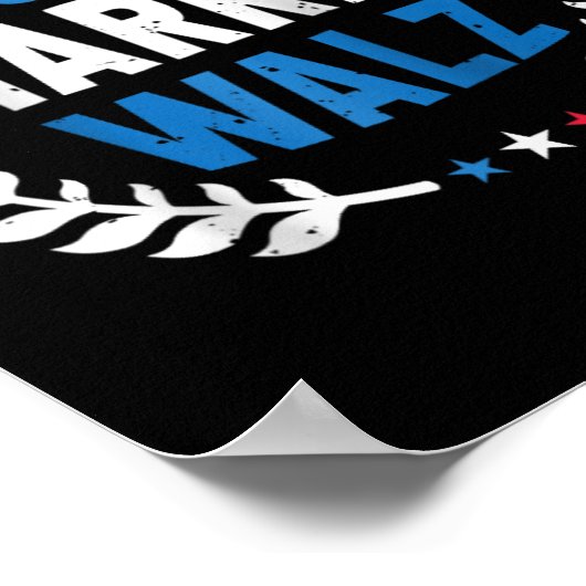 Harris Walz 2024 Wahl Kamala Harris Tim Waltz Poster (Ecke)