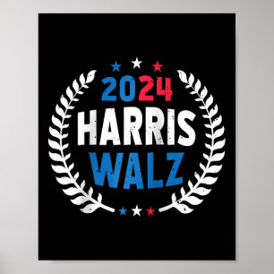 Harris Walz 2024 Wahl Kamala Harris Tim Waltz Poster