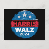 Harris Walz 2024 Wahl Kamala Harris Tim Waltz Postkarte (Vorderseite)