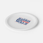 Harris Walz 2024 Wahl Kamala Harris Tim Walz 2 Pappteller (Schrägansicht)