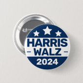 Harris Walz 2024 Wahl Kamala Harris Tim Walz Button (Vorne & Hinten)
