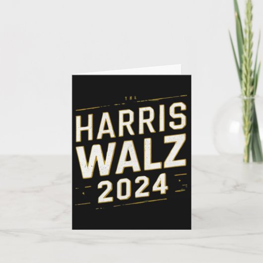 Harris Walz 2024 Wahl Kamala Harris Tim Watz Karte (Vorderseite)