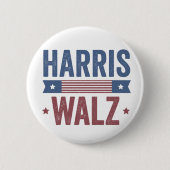 Harris Walz 2024 Wahl Kamala Tim Waltz Amerika Button (Vorderseite)