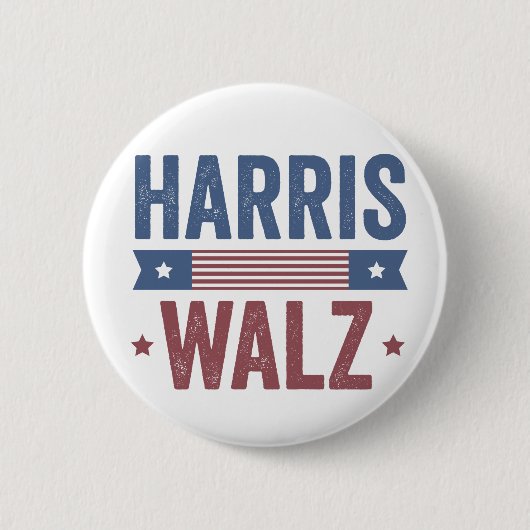 Harris Walz 2024 Wahl Kamala Tim Waltz Amerika Button (Vorderseite)