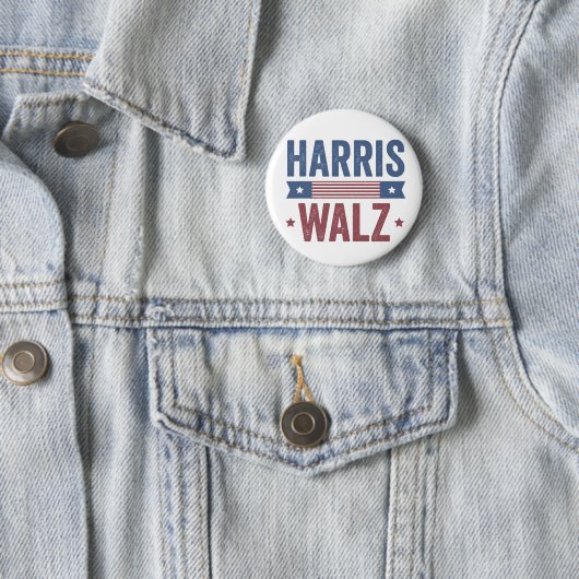 Harris Walz 2024 Wahl Kamala Tim Waltz Amerika Button (Beispiel)