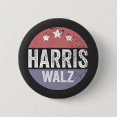 Harris Walz 2024 Wahl Kamala Tim Waltz Amerika Button (Vorderseite)