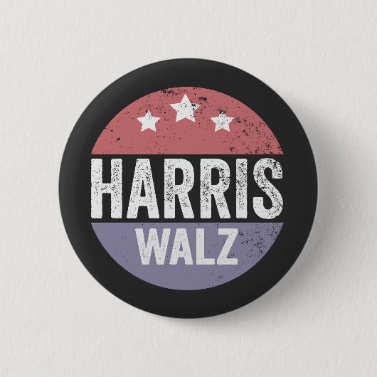 Harris Walz 2024 Wahl Kamala Tim Waltz Amerika Button (Vorderseite)