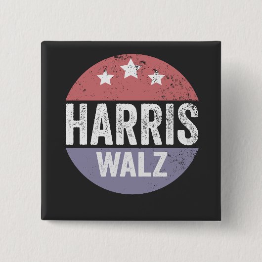 Harris Walz 2024 Wahl Kamala Tim Waltz Amerika Button (Vorderseite)