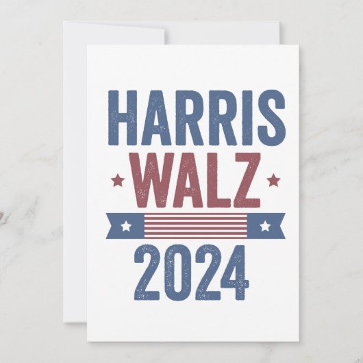 Harris Walz 2024 Wahl Kamala Tim Waltz Amerika Einladung (Vorderseite)