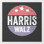 Harris Walz 2024 Wahl Kamala Tim Waltz Amerika Fensteraufkleber (Blatt)