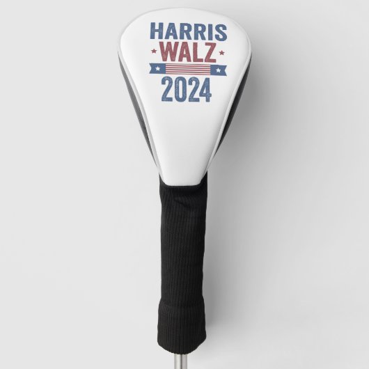 Harris Walz 2024 Wahl Kamala Tim Waltz Amerika Golf Headcover (Vorderseite)