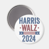 Harris Walz 2024 Wahl Kamala Tim Waltz Amerika Magnet (Vorderseite/Rückseite)