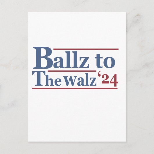 Harris Walz 2024 Wahl Kamala Tim Waltz Amerika Postkarte (Vorderseite)