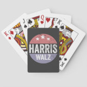 Harris Walz 2024 Wahl Kamala Tim Waltz Amerika Spielkarten (Rückseite)