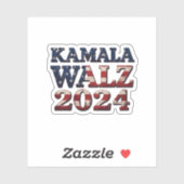 Harris Walz 2024 Wahl Kamala Tim Waltz Aufkleber (Blatt)