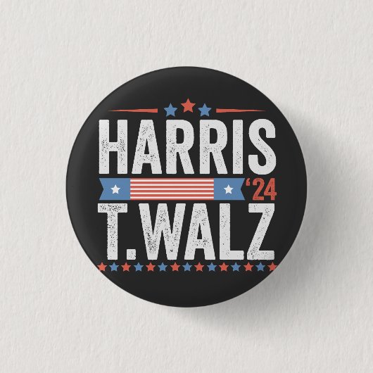 Harris Walz 2024 Wahl Kamala Tim Waltz Button (Vorderseite)