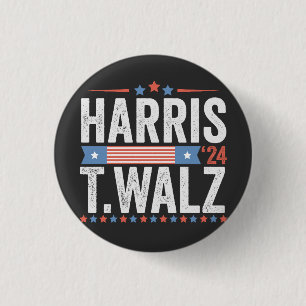 Harris Walz 2024 Wahl Kamala Tim Waltz Button