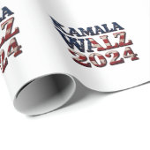 Harris Walz 2024 Wahl Kamala Tim Waltz Geschenkpapier (Rolleneckpunkt)