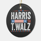 Harris Walz 2024 Wahl Kamala Tim Waltz Keramik Ornament (Links)