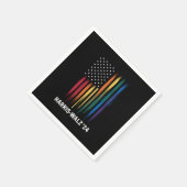 Harris Walz 2024 Wahl Kamala Tim Waltz LGBT Serviette (Ecke)