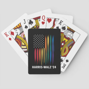 Harris Walz 2024 Wahl Kamala Tim Waltz LGBT Spielkarten
