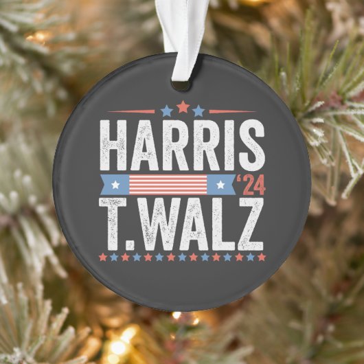 Harris Walz 2024 Wahl Kamala Tim Waltz Ornament (Baum)