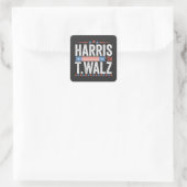 Harris Walz 2024 Wahl Kamala Tim Waltz Quadratischer Aufkleber (Tasche)