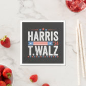 Harris Walz 2024 Wahl Kamala Tim Waltz Serviette (Beispiel)