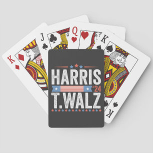 Harris Walz 2024 Wahl Kamala Tim Waltz Spielkarten