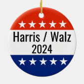 Harris Walz 2024 Wahl Keramik Ornament (Hinten)