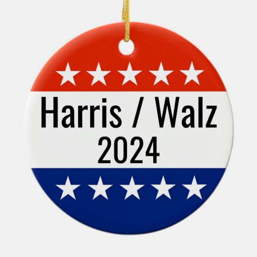 Harris Walz 2024 Wahl Keramik Ornament (Hinten)