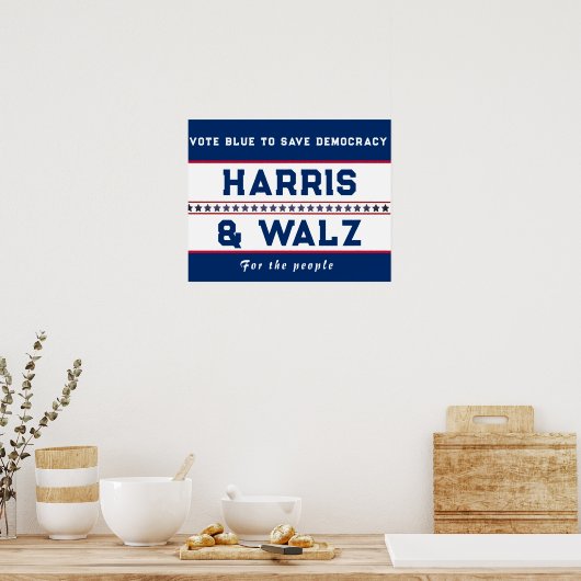 Harris & Walz 2024 Wahl Poster (Küche)