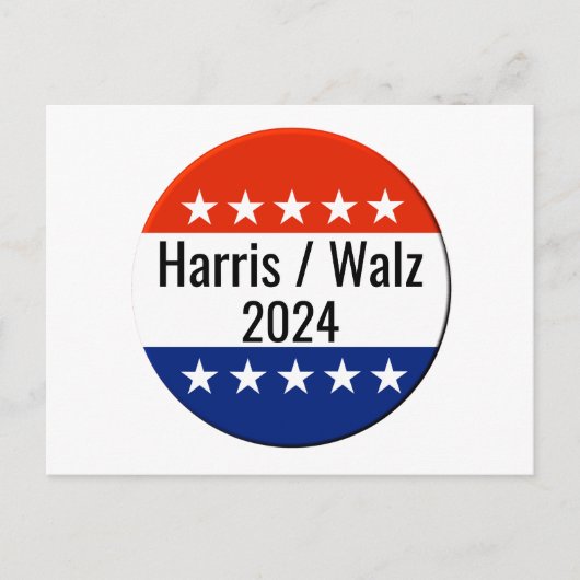 Harris Walz 2024 Wahl Postkarte (Vorderseite)