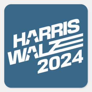 Harris Walz 2024 Wahl Quadratischer Aufkleber