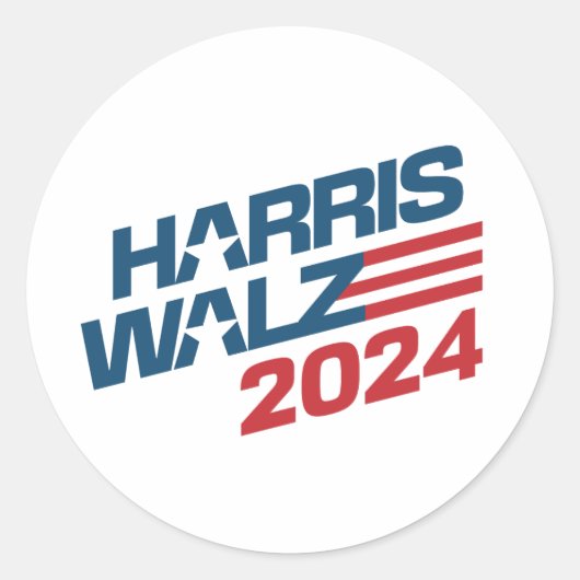 Harris Walz 2024 Wahl Runder Aufkleber (Vorderseite)