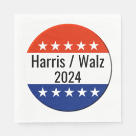 Harris Walz 2024 Wahl Serviette