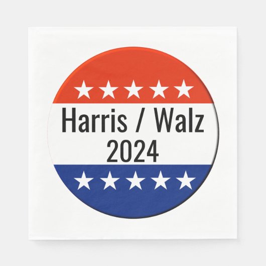 Harris Walz 2024 Wahl Serviette (Vorderseite)