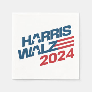 Harris Walz 2024 Wahl Serviette
