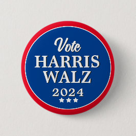 Harris Walz 2024 Wahl zur Demokratie Button