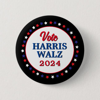 Harris Walz 2024 Wahl zur Demokratie Button