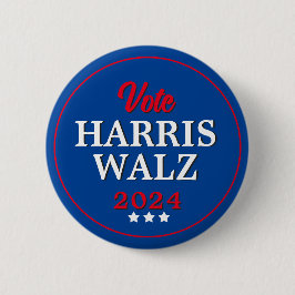 Harris Walz 2024 Wahl zur Demokratie Button
