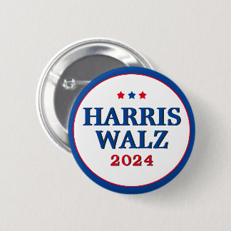 Harris Walz 2024 Wahl zur Demokratie Button