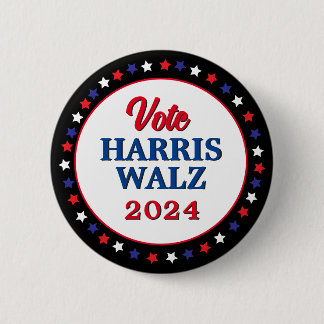 Harris Walz 2024 Wahl zur Demokratie Button