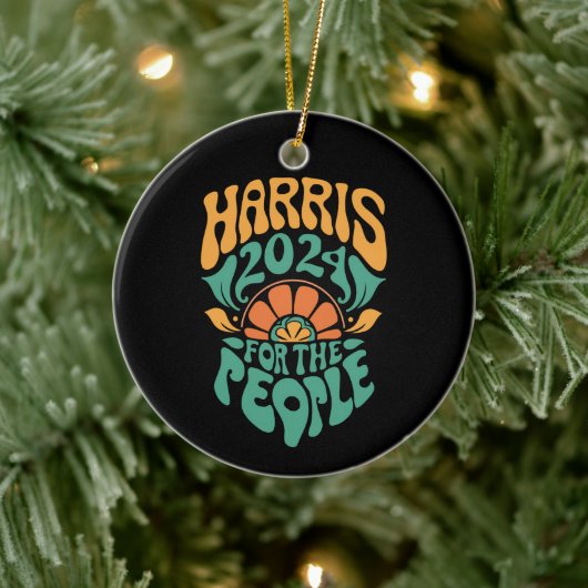 Harris Walz 2024 Wahlpräsident Kamala Harris Keramik Ornament (Baum)