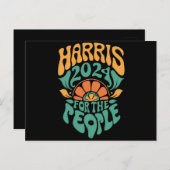 Harris Walz 2024 Wahlpräsident Kamala Harris Postkarte (Vorne/Hinten)