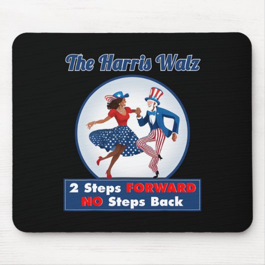 Harris Walz 2024 Waltz Dance 2 Schritte nach vorn Mousepad (Vorne)