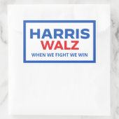 Harris Walz 2024 - Wenn wir kämpfen gewinnen Rechteckiger Aufkleber (Tasche)
