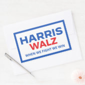 Harris Walz 2024 - Wenn wir kämpfen gewinnen Rechteckiger Aufkleber (Umschlag)