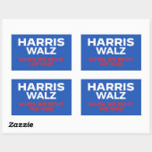 Harris Walz 2024 - Wenn wir kämpfen Wir gewinnen! Rechteckiger Aufkleber (Blatt)