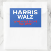 Harris Walz 2024 - Wenn wir kämpfen Wir gewinnen! Rechteckiger Aufkleber (Tasche)
